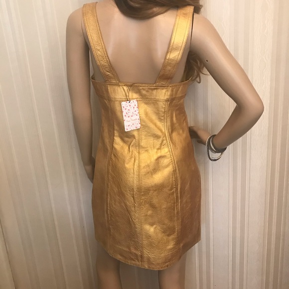 Free People Goldie LEATHER Sheath Dress - Picture 9 of 16